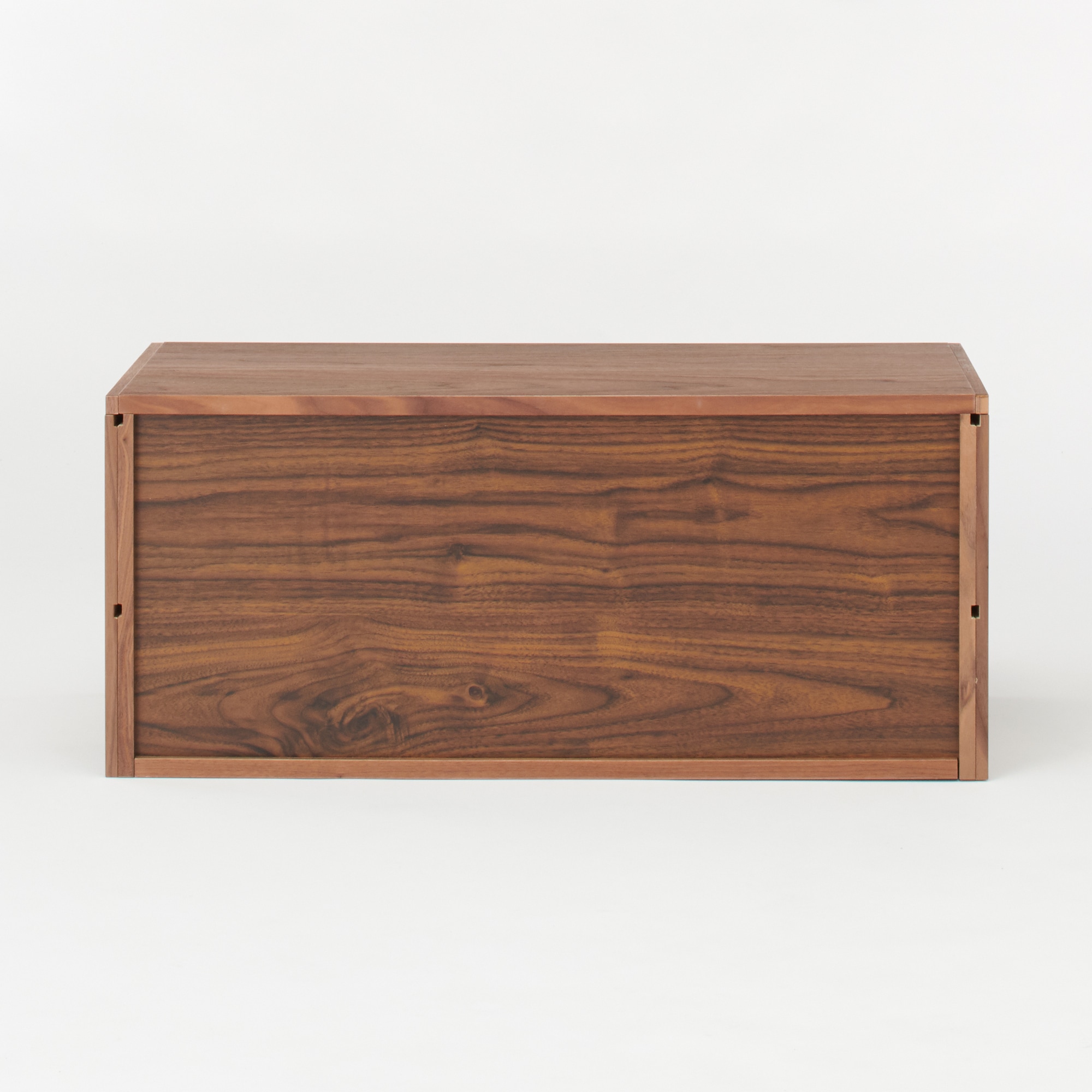 スチールユニットシェルフ用・ボックス・引出し・２段・ウォールナット材