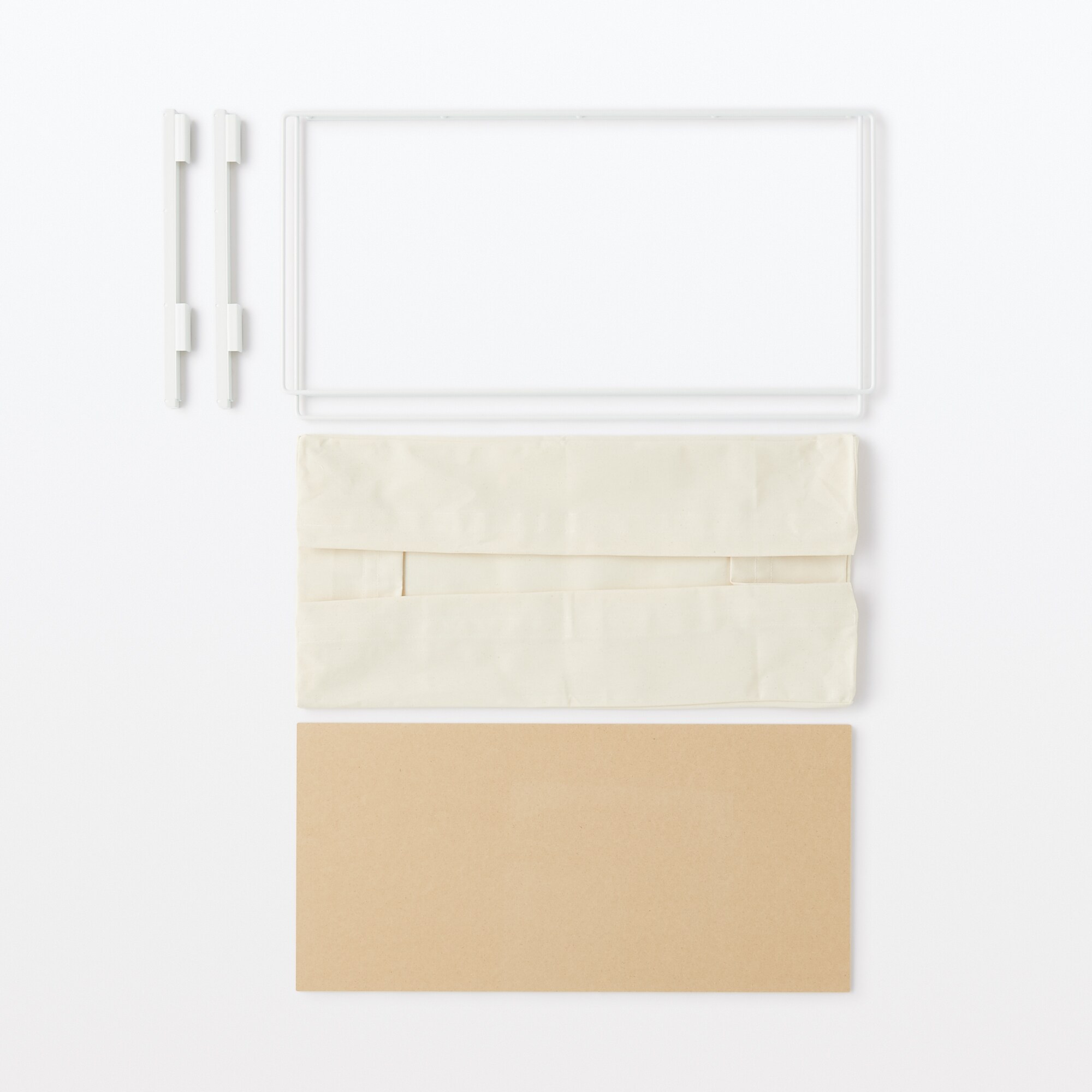 スチールユニットシェルフ・追加用帆布バスケット・ライトグレー