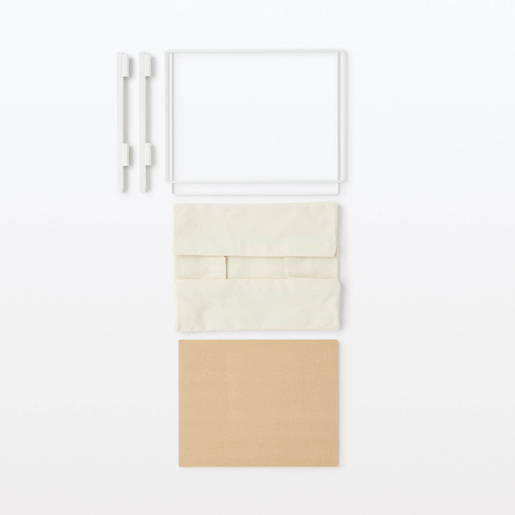 スチールユニットシェルフ・追加用帆布バスケット・ライトグレー