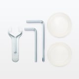 スチールユニットシェルフ用つっぱりパーツ・中・ライトグレー