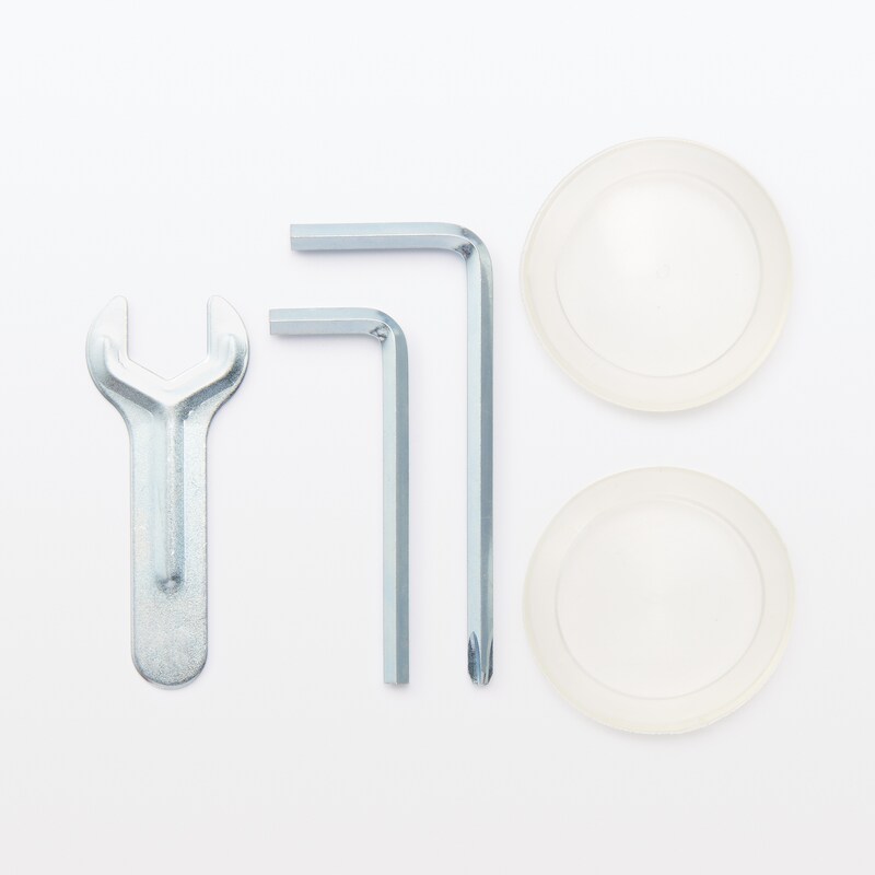 スチールユニットシェルフ用つっぱりパーツ・大・ライトグレー | 無印良品 