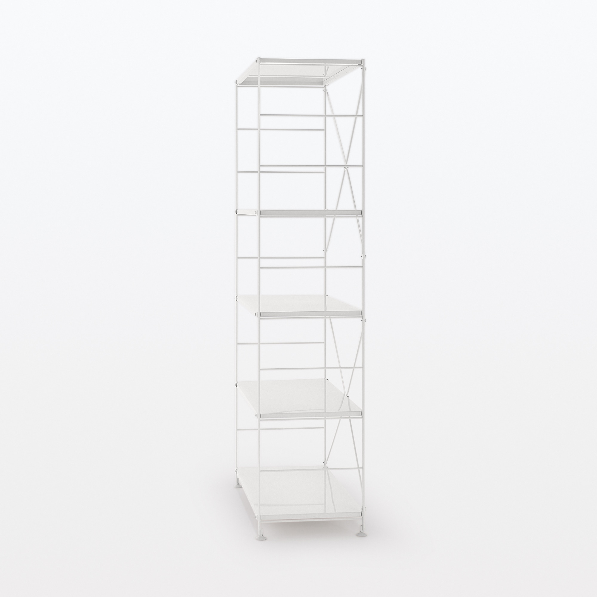 スチールユニットシェルフ・スチール棚セット・ワイド・大・ライトグレー