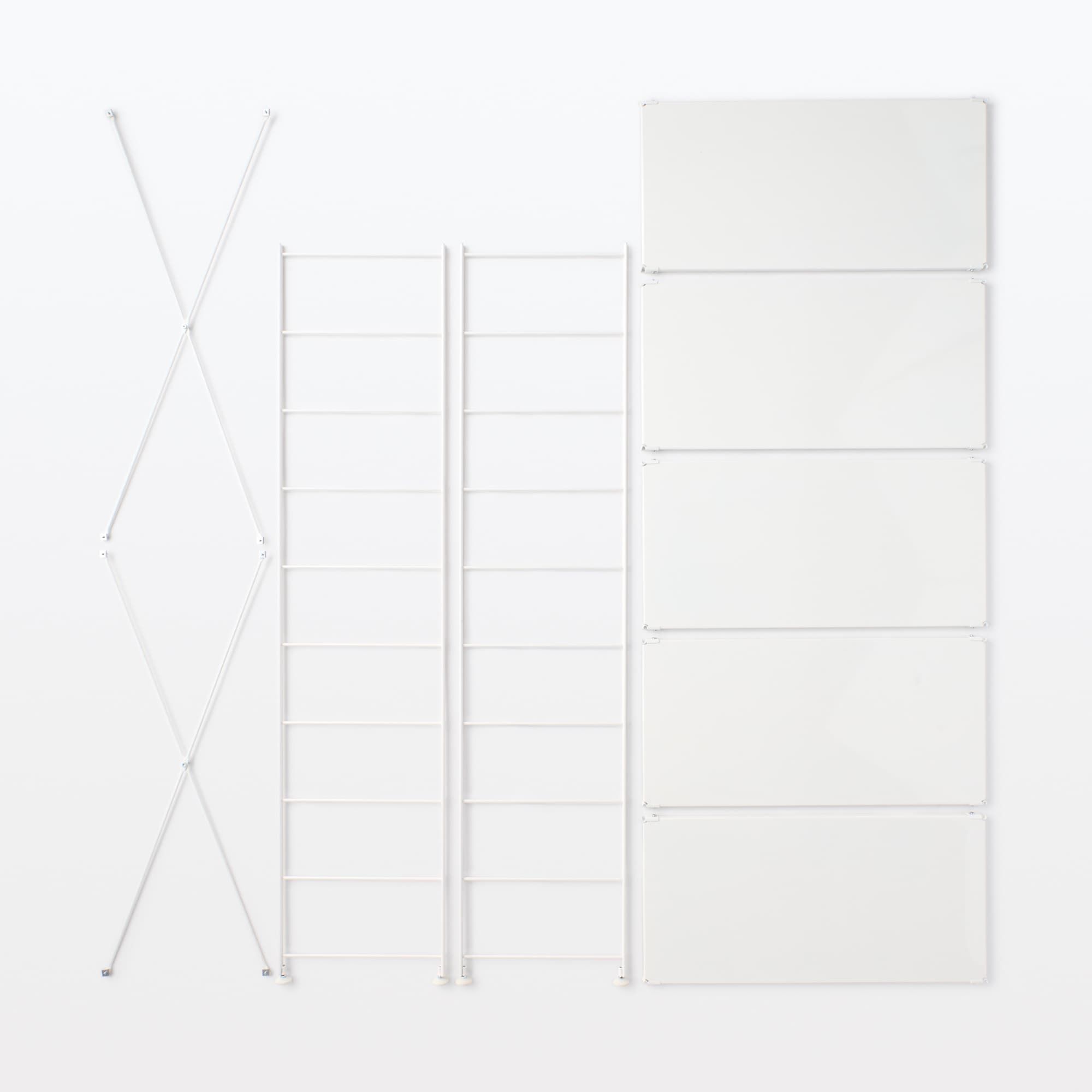 スチールユニットシェルフ・スチール棚セット・ワイド・大・ライトグレー