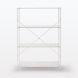 スチールユニットシェルフ・スチール棚セット・ワイド・中・ライトグレー