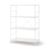 スチールユニットシェルフ・スチール棚セット・ワイド・中・ライトグレー