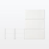 スチールユニットシェルフ・スチール棚セット・ワイド・ミニ・ライトグレー