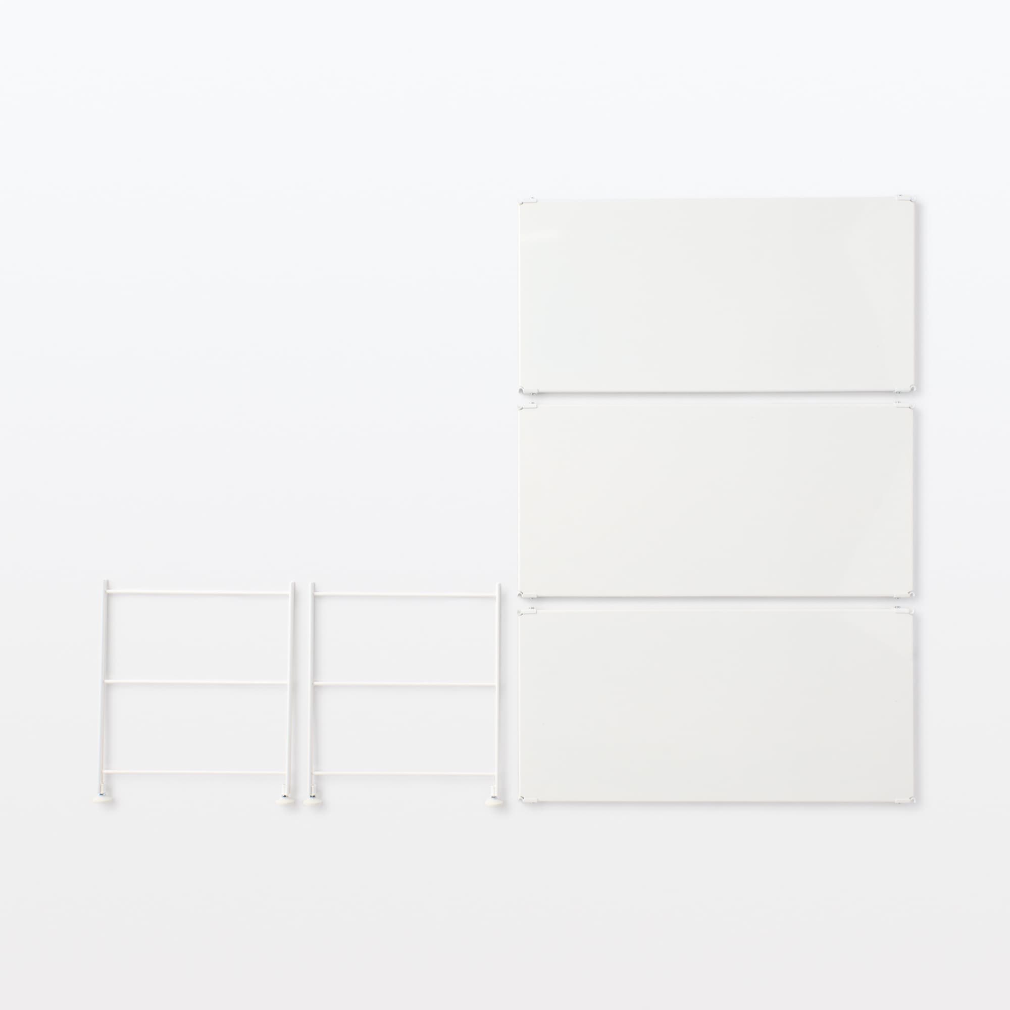 スチールユニットシェルフ・スチール棚セット・ワイド・ミニ・ライトグレー