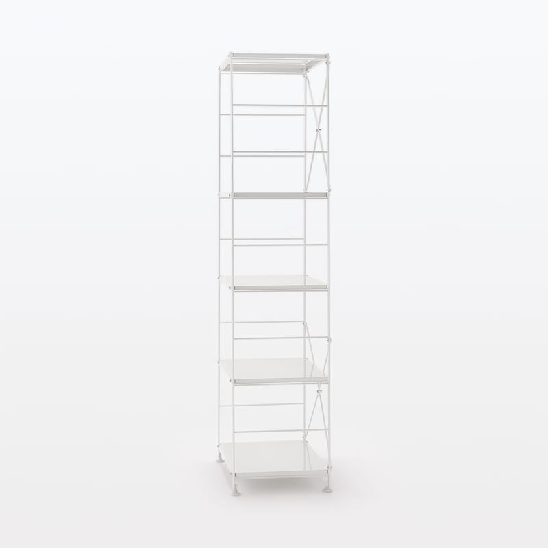 商談中】無印良品／MUJI スチールユニットシェルフ スリム 4段ラック 