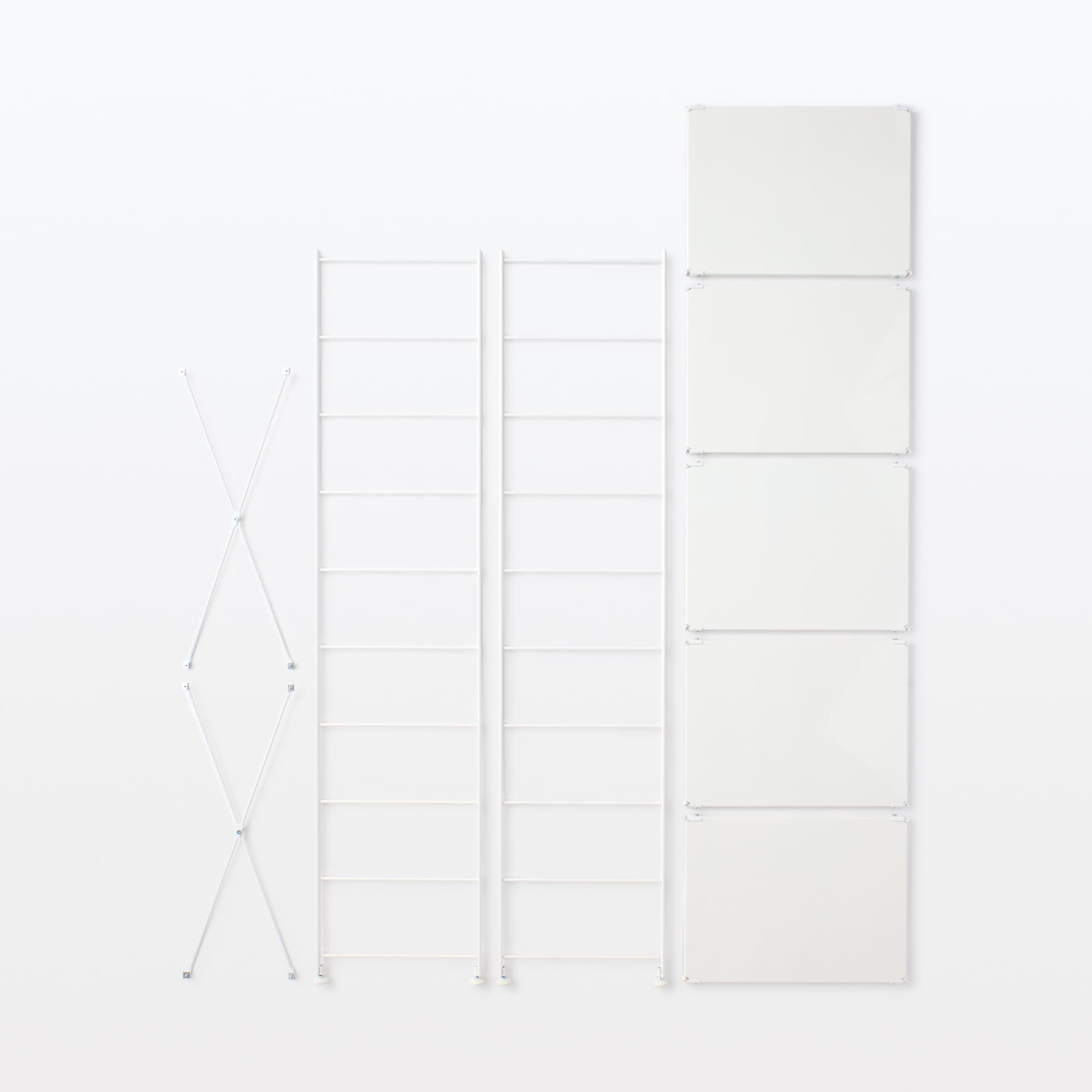 スチールユニットシェルフ・スチール棚セット・大・ライトグレー