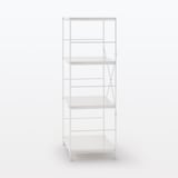 スチールユニットシェルフ・スチール棚セット・中・ライトグレー