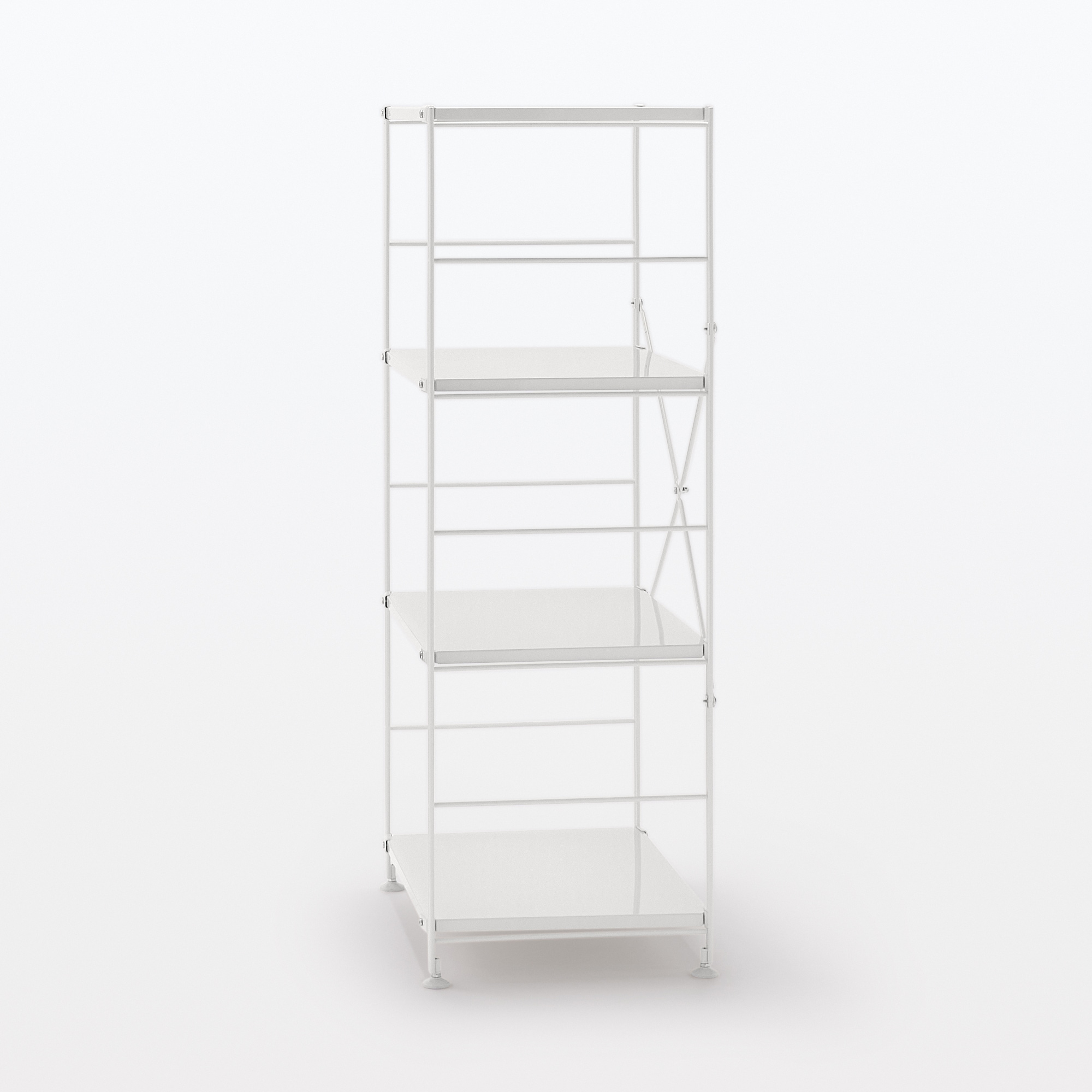 スチールユニットシェルフ・スチール棚セット・中・ライトグレー