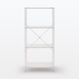 スチールユニットシェルフ・スチール棚セット・中・ライトグレー