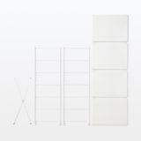 スチールユニットシェルフ・スチール棚セット・中・ライトグレー