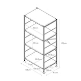 スチールユニットシェルフ・スチール棚セット・中・ライトグレー