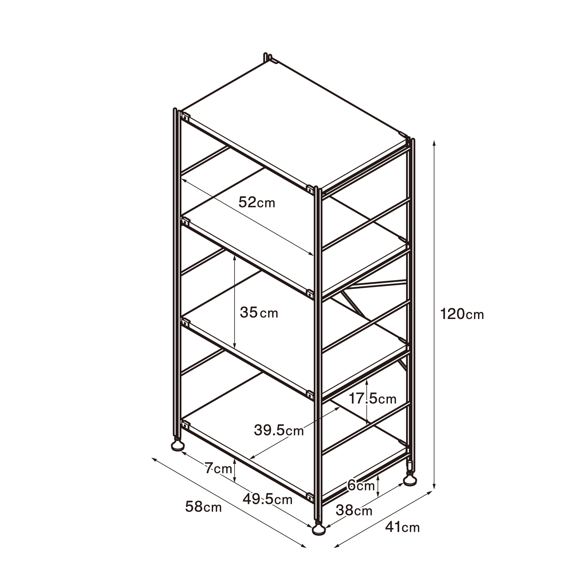 スチールユニットシェルフ・スチール棚セット・中・ライトグレー