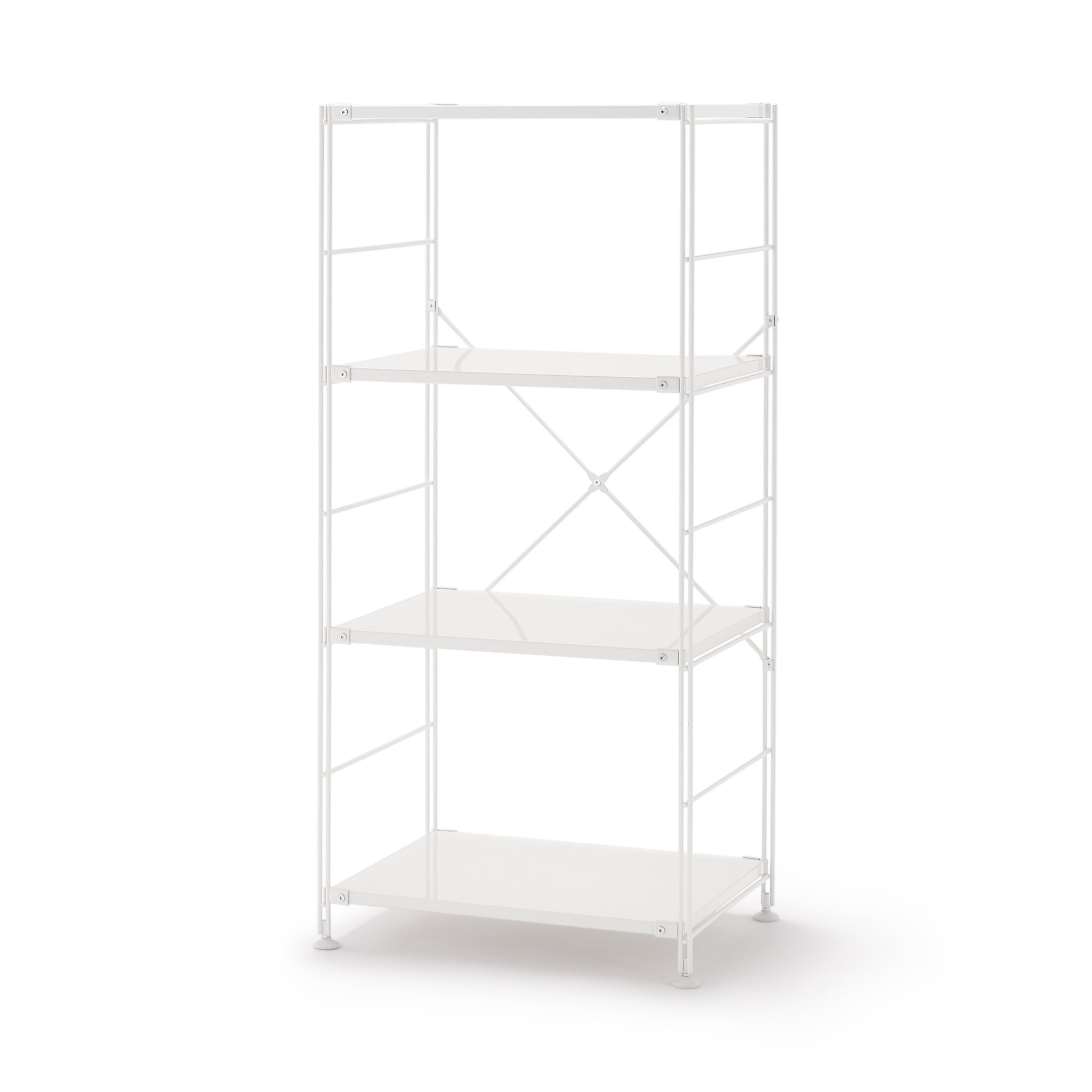 スチールユニットシェルフ・スチール棚セット・中・ライトグレー