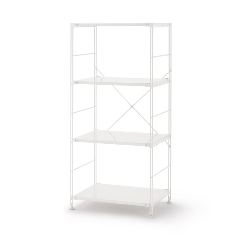 スチールユニットシェルフ・スチール棚セット・中・ライトグレー  