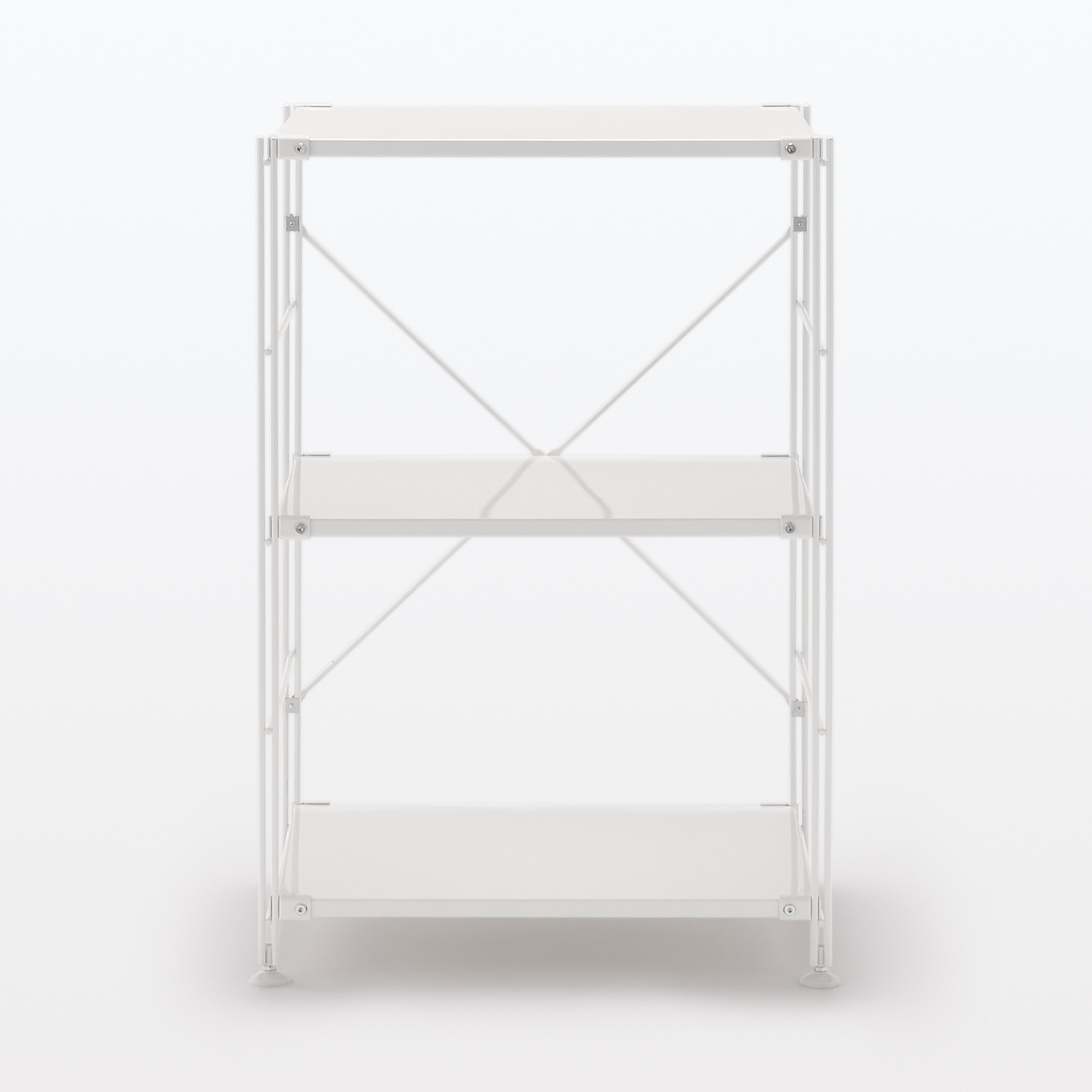 スチールユニットシェルフ・スチール棚セット・小・ライトグレー