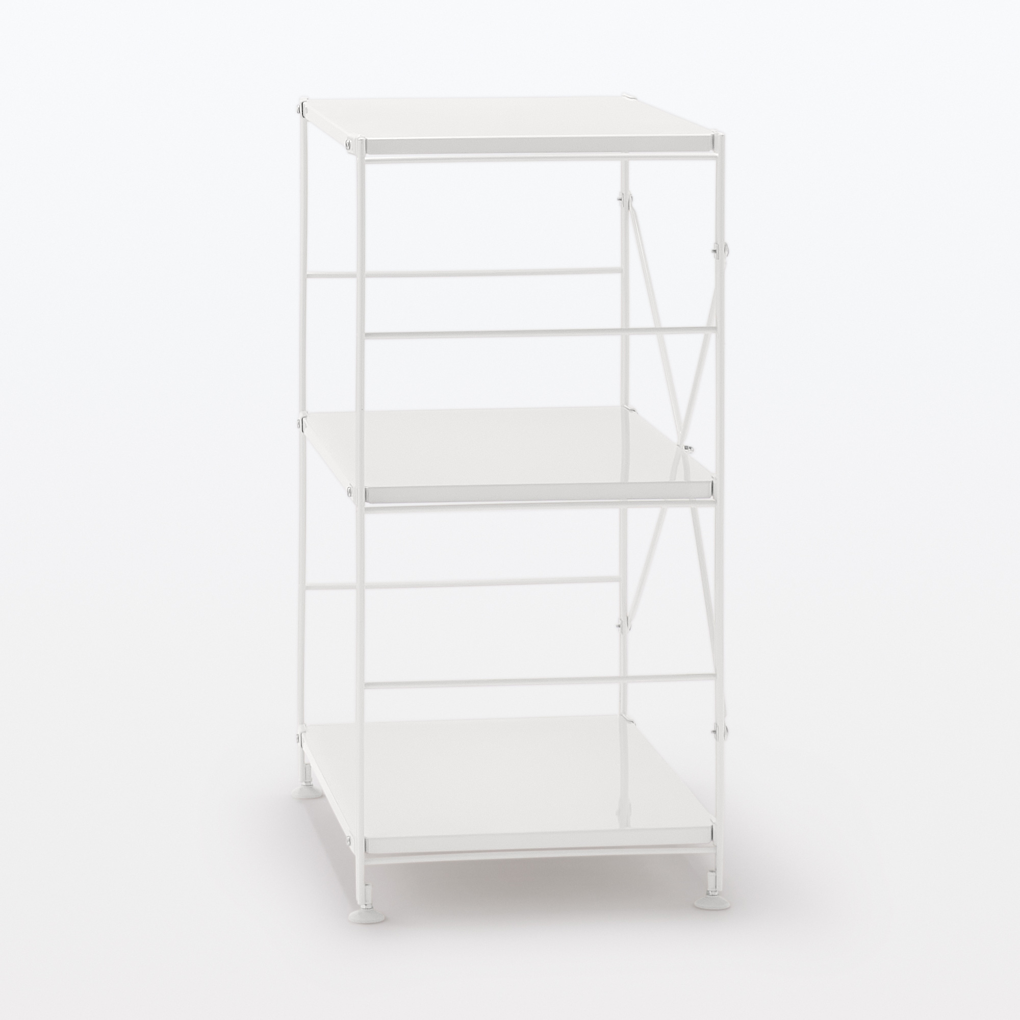 スチールユニットシェルフ・スチール棚セット・小・ライトグレー