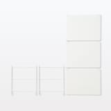 スチールユニットシェルフ・スチール棚セット・ミニ・ライトグレー