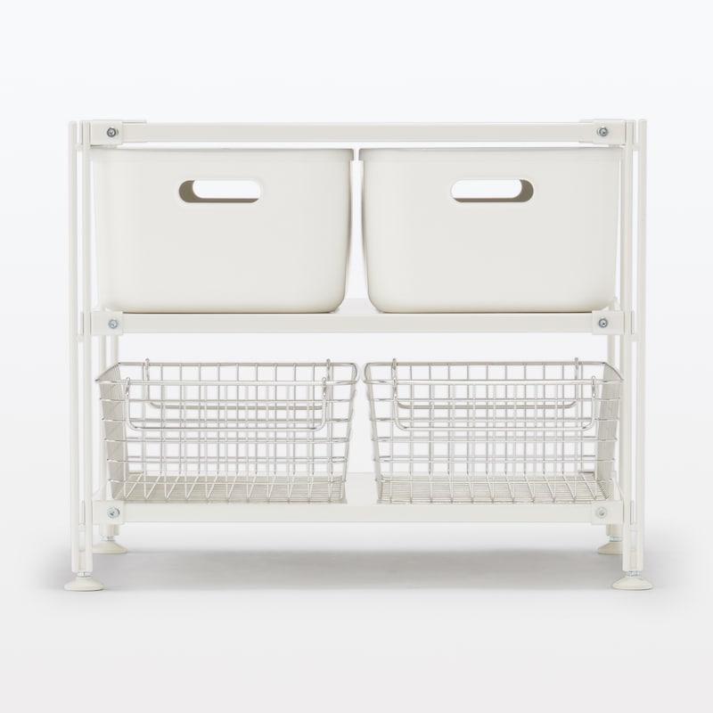 スチールユニットシェルフ・スチール棚セット・ミニ・ライトグレー  