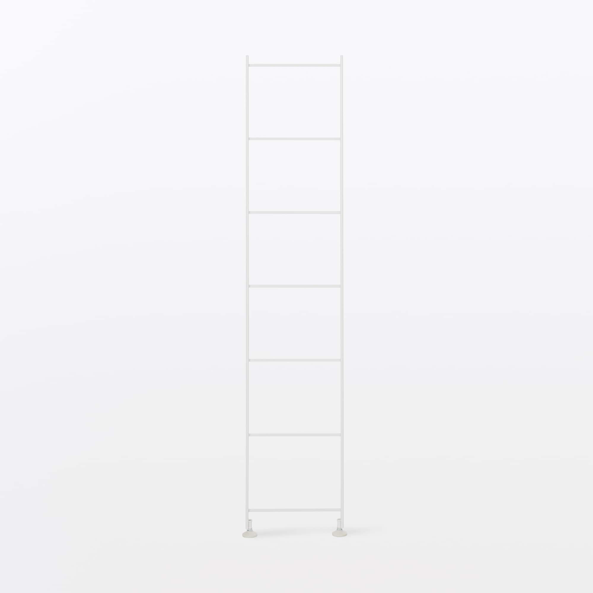 スチールユニットシェルフ・奥行２５ｃｍタイプ・追加用帆立・中・ライトグレー