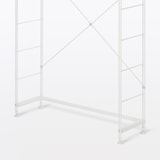 スチールユニットシェルフ用帆立補強パーツ・奥行２５ｃｍ用・ライトグレー