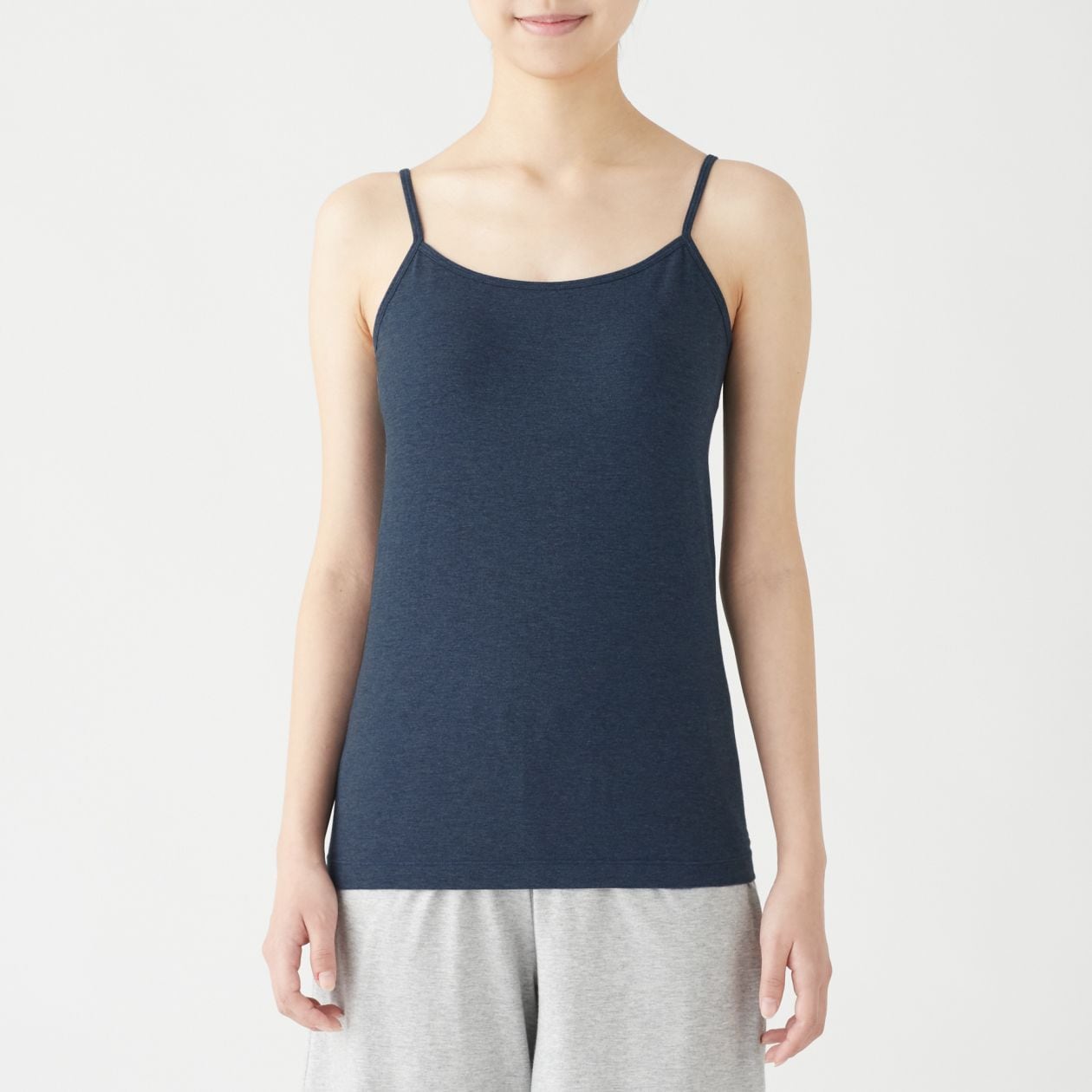 シルク入りカップ入りキャミソール 婦人ｓ ネイビー カップ入り カップ付きインナー 婦人 レディース 通販 無印良品