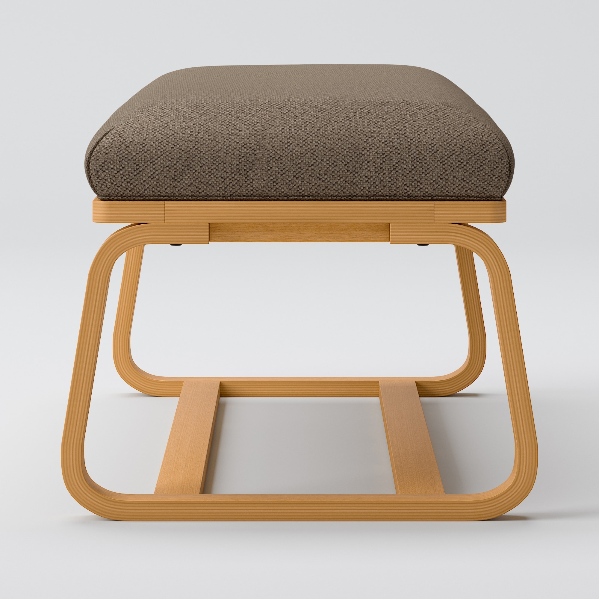 綿太番手リビングでもダイニングでもつかえるベンチ・１用カバー／ブラウン