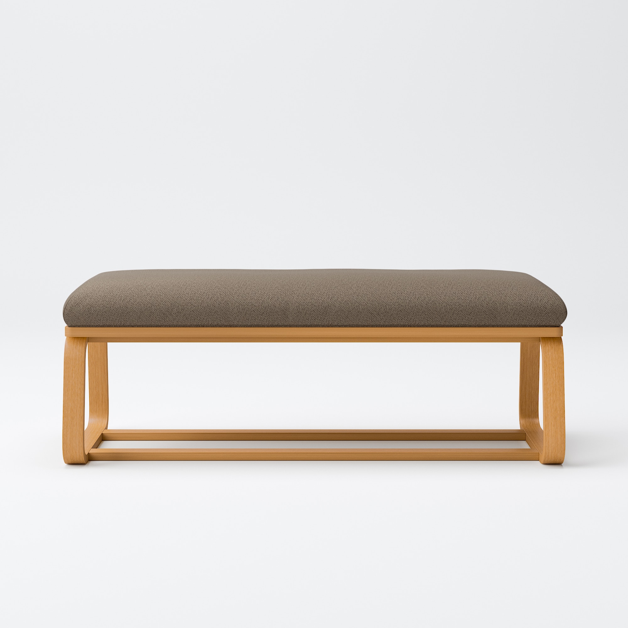 綿太番手リビングでもダイニングでもつかえるベンチ・１用カバー／ブラウン