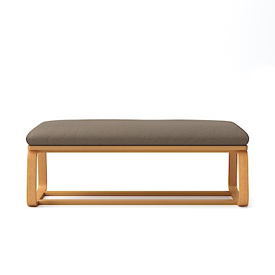 【カバー】綿太番手リビングでもダイニングでもつかえるベンチ・１用カバー／ブラウン