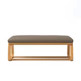 綿太番手リビングでもダイニングでもつかえるベンチ・１用カバー／ブラウン