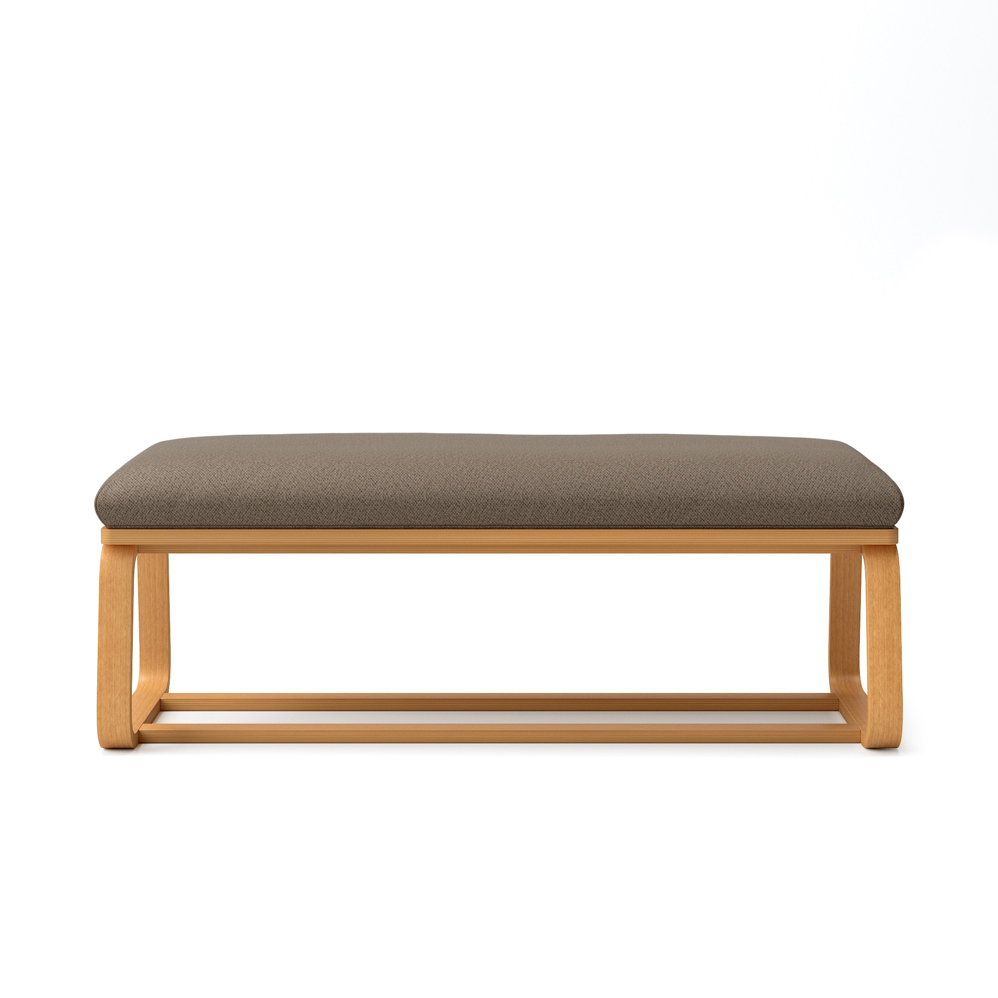 綿太番手リビングでもダイニングでもつかえるベンチ・１用カバー／ブラウン