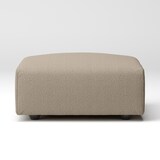 綿太番手ユニットソファオットマン・大・幅７７ｃｍ用カバー／ベージュ