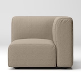 綿太番手ユニットソファ・アーム付・小用カバー／ベージュ