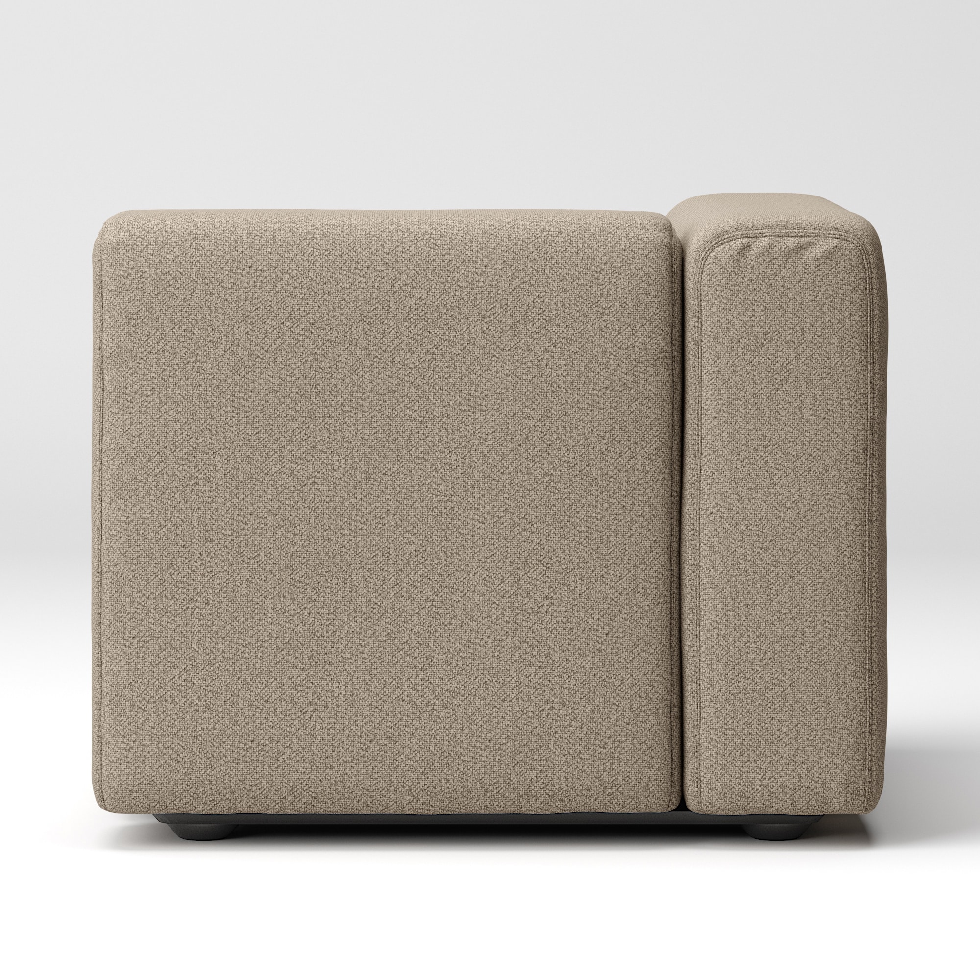 綿太番手ユニットソファ・アーム付・小用カバー／ベージュ