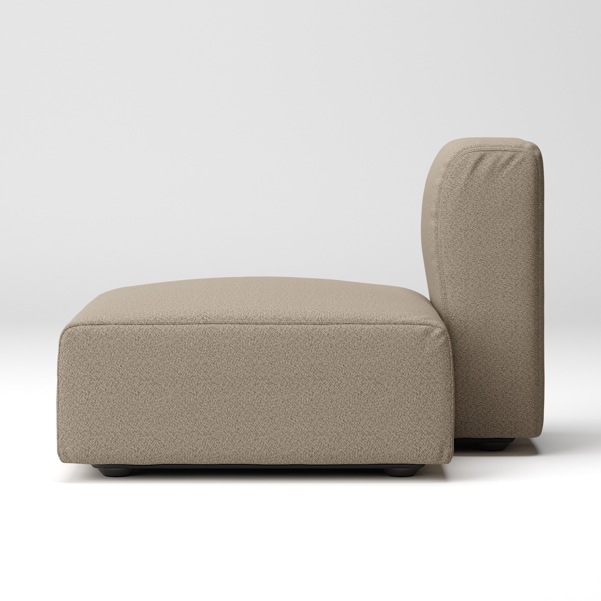 綿太番手ユニットソファ・ハーフバックレスト・大用カバー／ベージュ