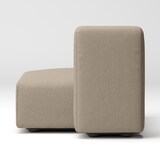 綿太番手ユニットソファ・ハーフバックレスト・大用カバー／ベージュ