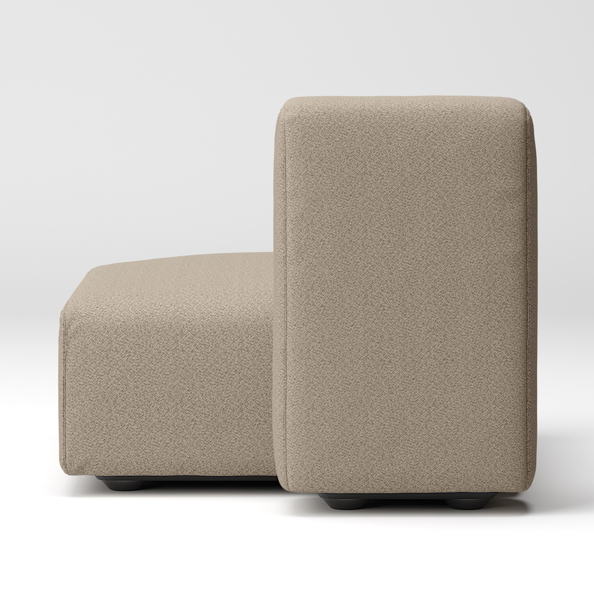 綿太番手ユニットソファ・ハーフバックレスト・大用カバー／ベージュ