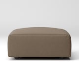 綿太番手ユニットソファオットマン・大・幅７７ｃｍ用カバー／ブラウン