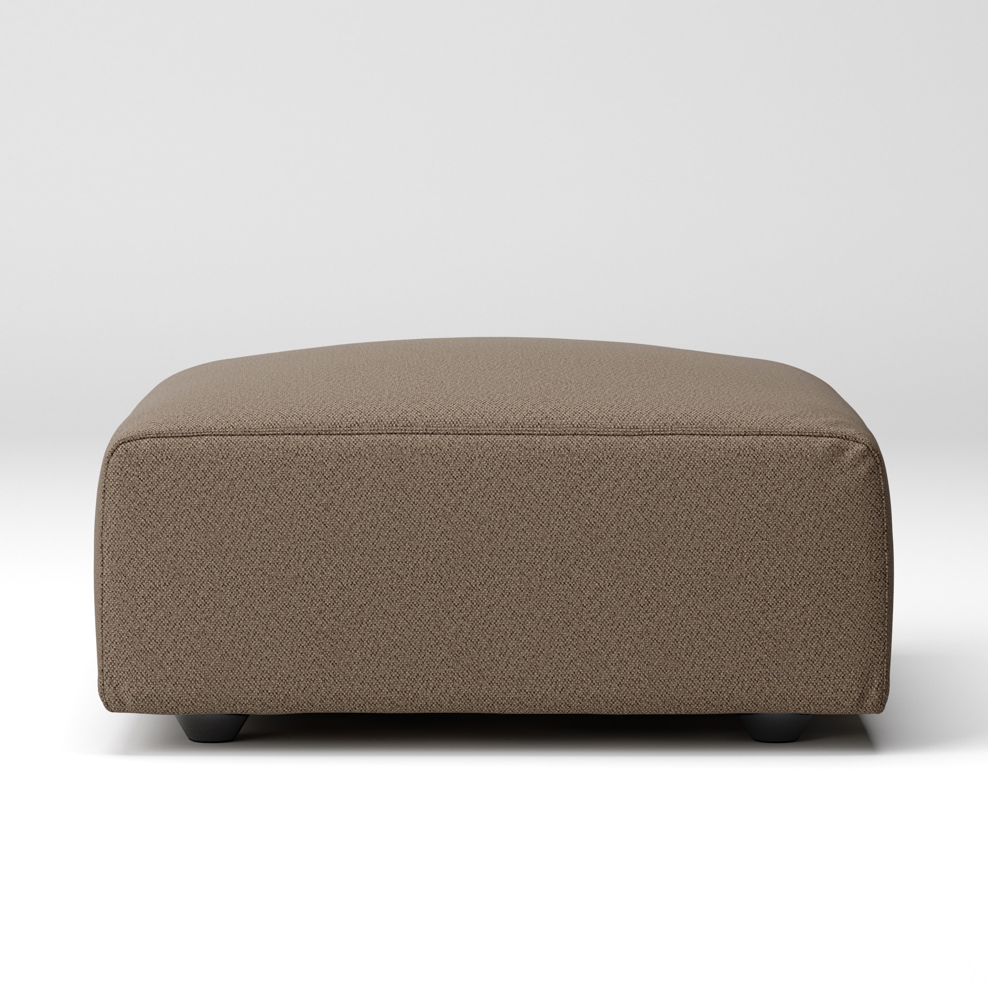 綿太番手ユニットソファオットマン・大・幅７７ｃｍ用カバー／ブラウン