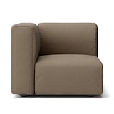 綿太番手ユニットソファ・アーム付・小用カバー／ブラウン