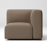 綿太番手ユニットソファ・アーム付・小用カバー／ブラウン