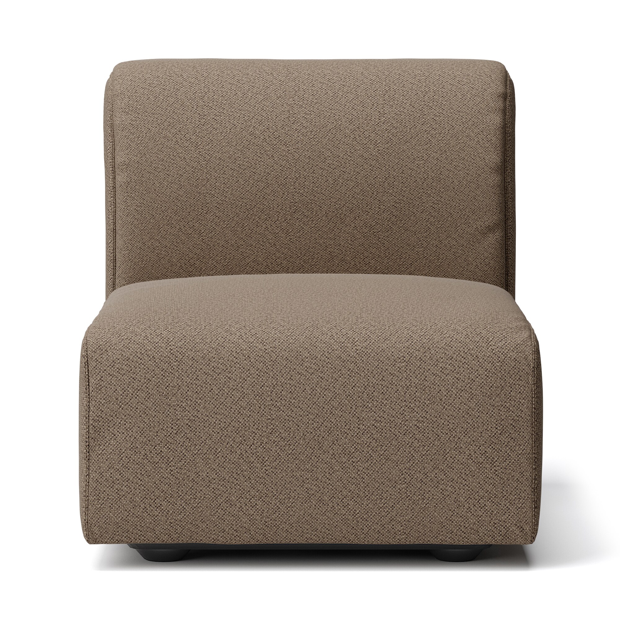 綿太番手ユニットソファ・アームレス・小用カバー／ブラウン