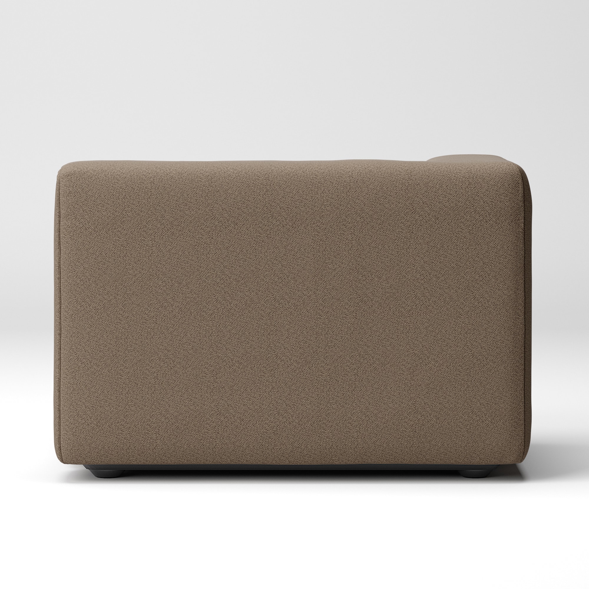 綿太番手ユニットソファ・ハーフアーム・大（右）用カバー／ブラウン