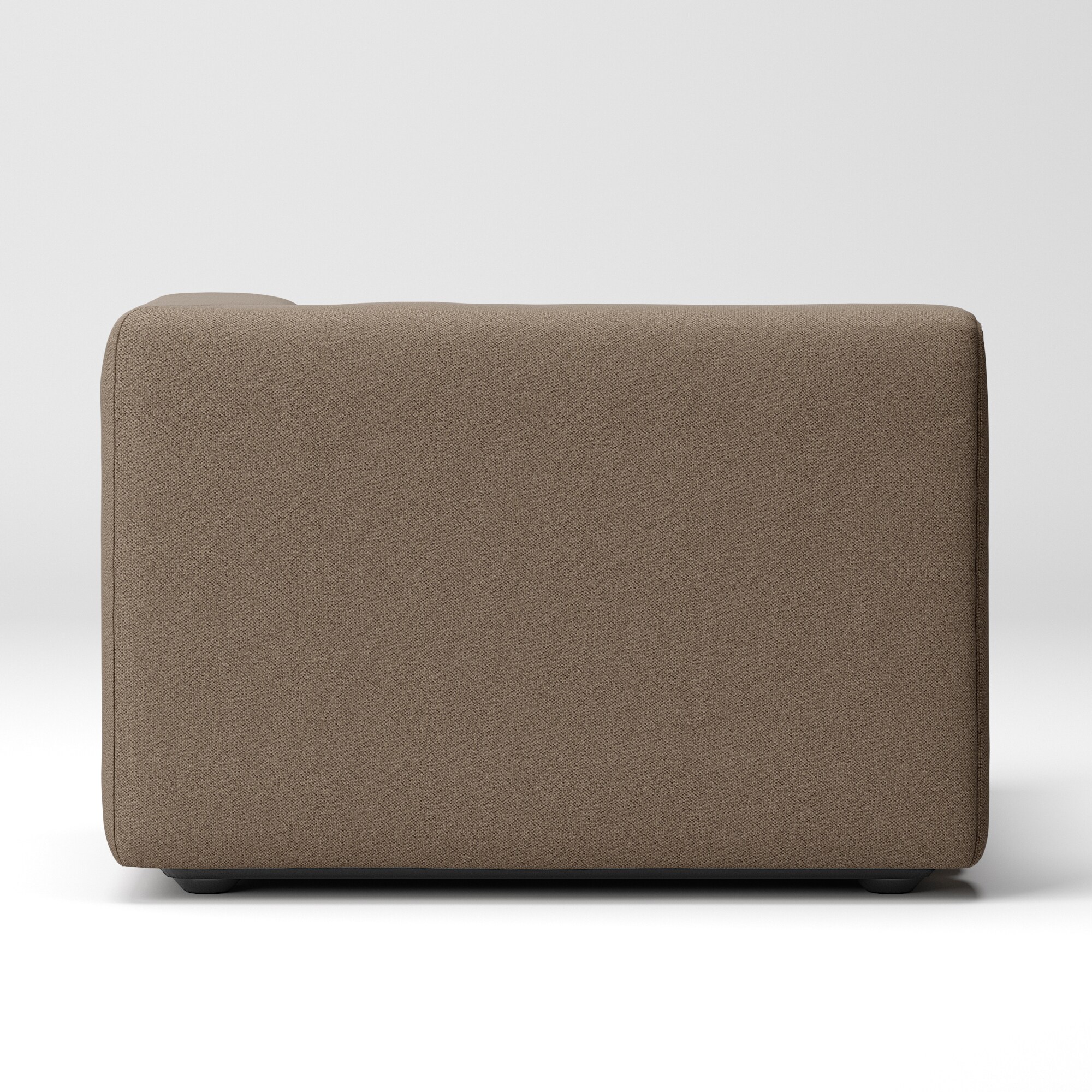 MUJI 無印良品 ユニットソファ ハーフアーム付 大 右 カバー付 綿100% 綿平織ユニットソファ・ハーフアーム・大（右）用カバー／ダーク