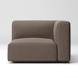 綿太番手ユニットソファアーム付・大・幅９８ｃｍ用カバー／ダークブラウン