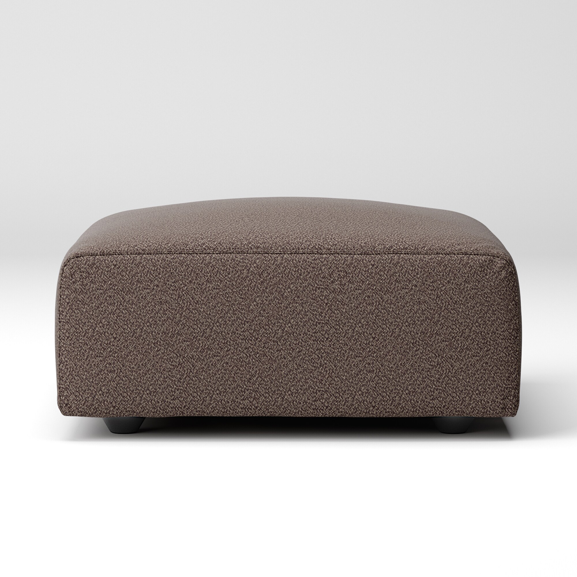 綿太番手ユニットソファオットマン・大・幅７７ｃｍ用カバー／ダークブラウン