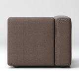 綿太番手ユニットソファ・アーム付・小用カバー／ダークブラウン