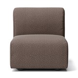 綿太番手ユニットソファ・アームレス・小用カバー／ダークブラウン